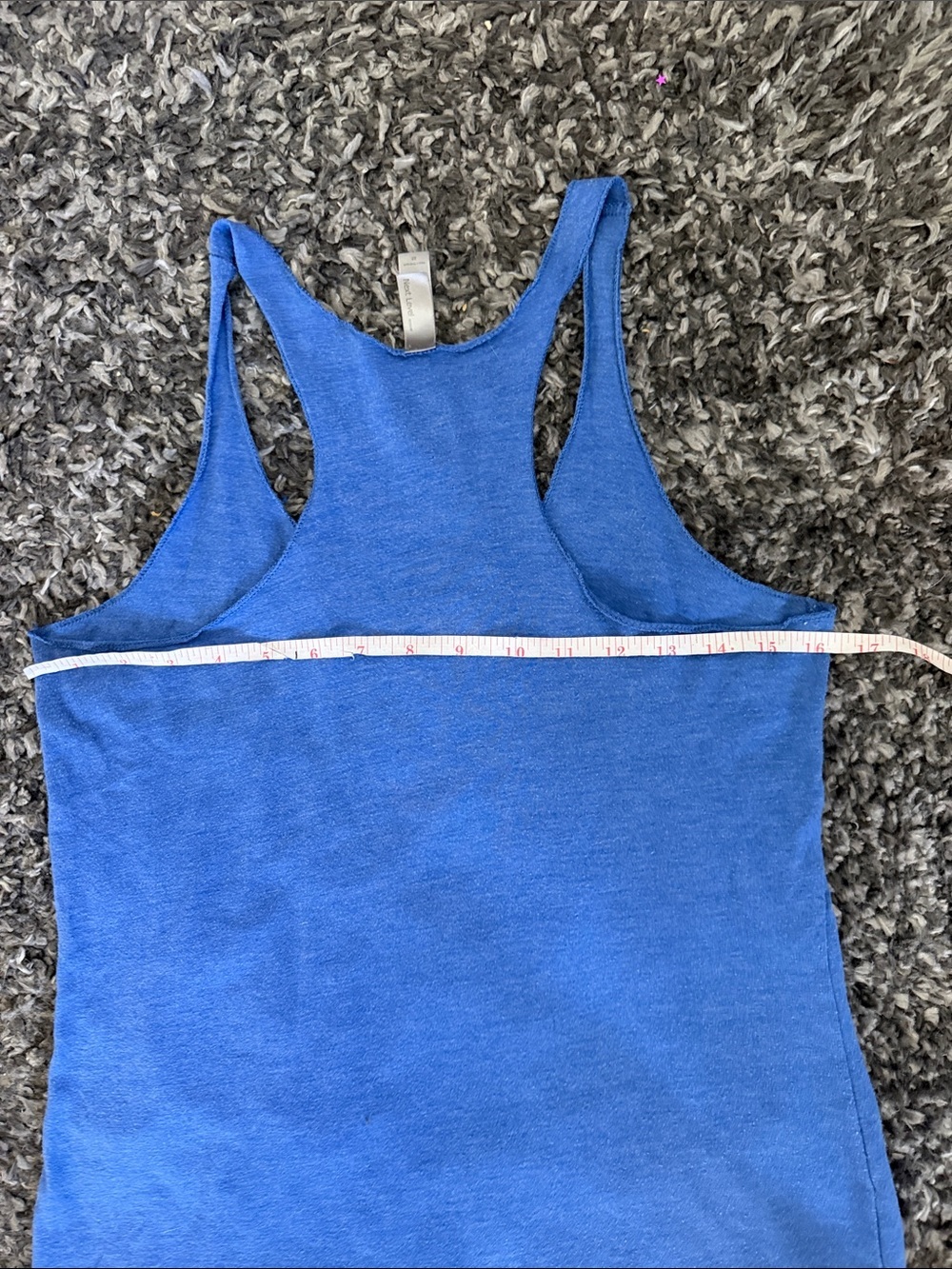 Next Level Apparel Blue Graphic Racerback Tank - Picture 7 of 8